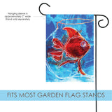 Watercolor Red Goldfish Flag image 3