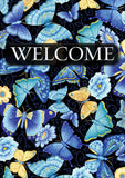 Blue Butterfly Welcome Flag image 2