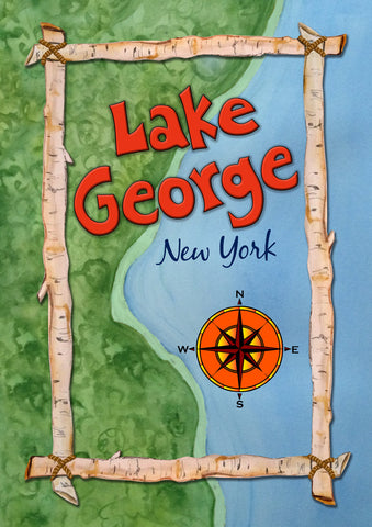 Lake George Map Flag image 1