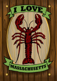 Massachusetts Lobster Sign Flag image 2