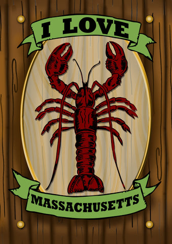 Massachusetts Lobster Sign Flag image 1