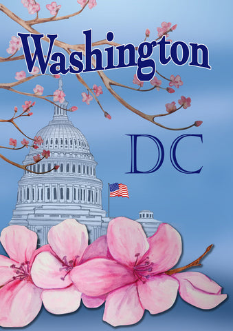 Washington Cherry Blossoms Flag image 1