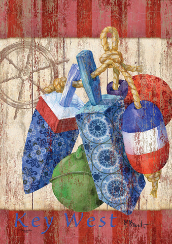 Rustic Floats And Wheel-Key West Flag image 1