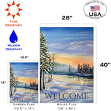 Winter River Welcome Flag image 6