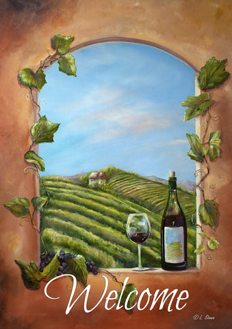 Vineyard View Welcome Flag image 1