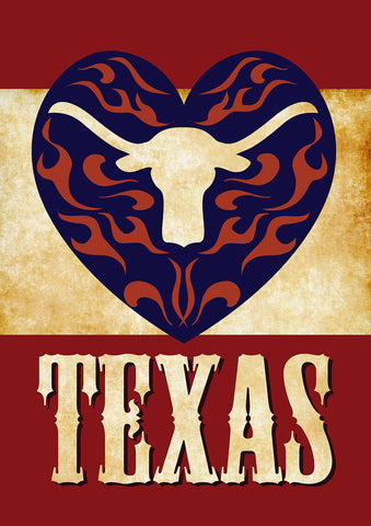 Texas Longhorn Heart Flag image 1
