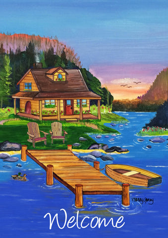 Cabin on the Lake Flag image 1