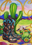 Cactus and Boots Flag image 2
