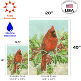 Winter Holly Cardinal Flag image 6