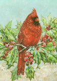 Winter Holly Cardinal Flag image 2