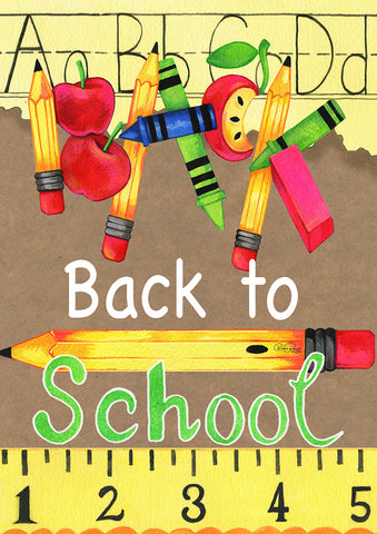 Back to School Supplies Flag image 1