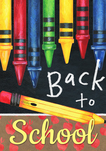 Back to School Crayons Flag image 1