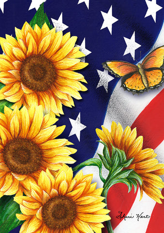 American Sunflowers Flag image 1