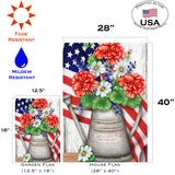 Patriotic Flower Bouquet Flag image 6