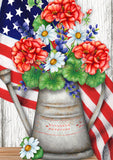 Patriotic Flower Bouquet Flag image 2