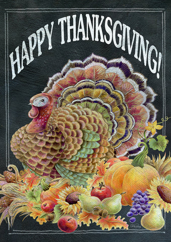 Happy Thanksgiving Chalkboard Flag image 1