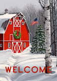 Welcome Winter Barn Flag image 2