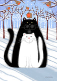 Snow Cats and Birds Flag image 2