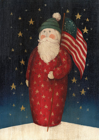 Flag Waving Santa Flag image 1