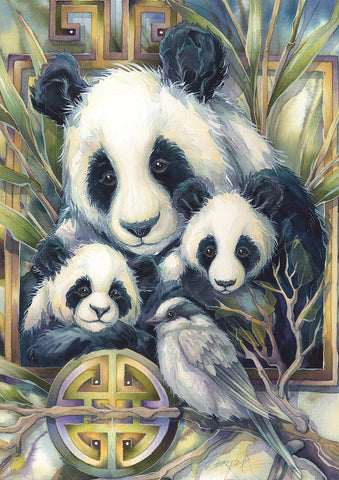 Panda Family Flag image 1