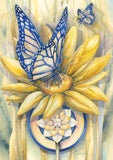 Butterfly on Flower Flag image 2
