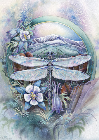 Lavender Dragonfly Flag image 1