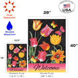 Welcome Tulips Flag image 6