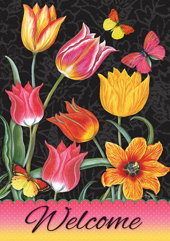 Welcome Tulips Flag image 1