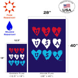 Usa Hearts Flag image 6