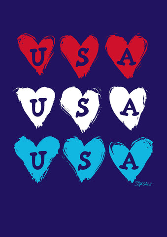 Usa Hearts Flag image 1