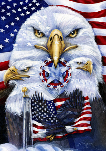 Patriotic Eagles Flag image 1