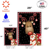 Candy Cane Reindeer Flag image 6