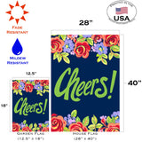 Green Floral Cheers Flag image 6