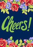 Green Floral Cheers Flag image 2
