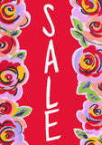 Red Floral Sale Flag image 2