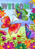 Welcome Butterfly Field Flag image 2