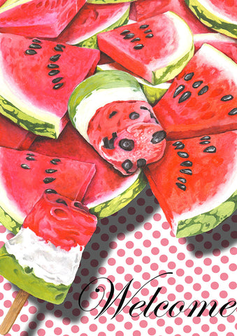 Welcome Watermelon Flag image 1