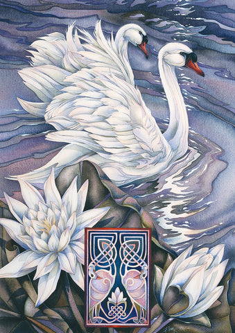 Swan Pair Flag image 1