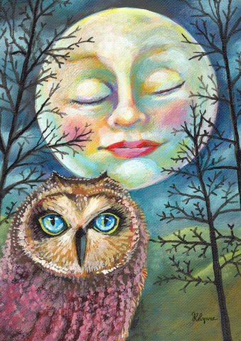 Moonlit Owl Flag image 1