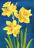 Daffodils On Blue Flag image 2