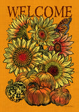 Harvest Sunflower Welcome Flag image 2
