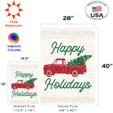 Red Truck Christmas Flag image 6