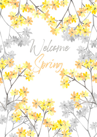 Welcome Spring Blossoms Flag image 1
