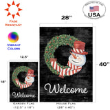 Snowman Wreath Welcome Flag image 6