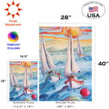 Serene Sailboat Sunset Flag image 6