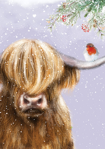 Winter Highland Cow Image 1