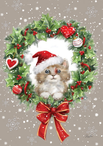 Christmas Wreath Kitten Image 1