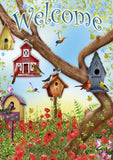 Poppies & Birdhouses Flag image 2