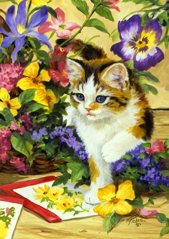 Flower Kitty Flag image 1