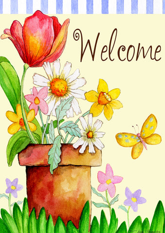 Potted Welcome Flag image 1